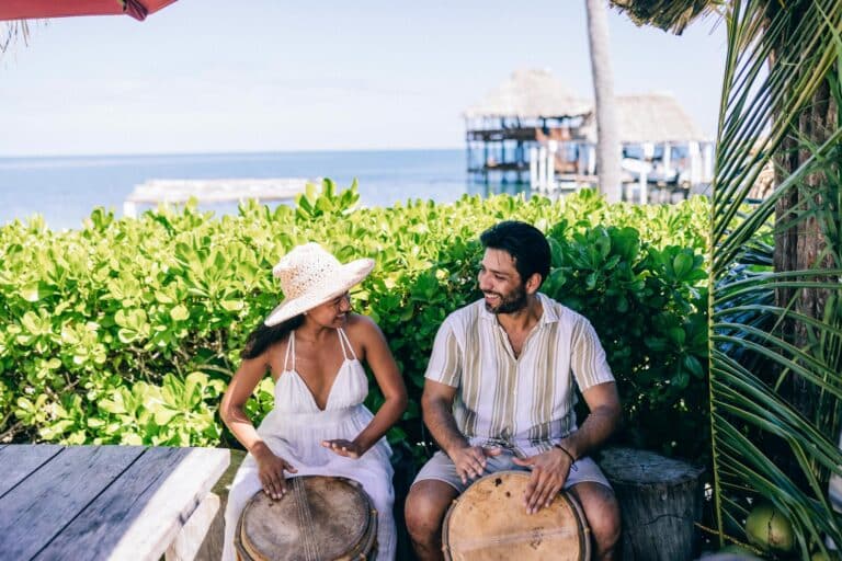 Experience the vibrant rhythm of authentic Garifuna culture with a hands-on drumming class at The Resort at Almond Beach in Hopkins Village, the heartland of Garifuna heritage in Southern Belize. Guests are invited to learn the traditional beats of the Garifuna drum under the guidance of local cultural experts, creating an unforgettable and immersive cultural connection. Hopkins Village is world renowned as the cultural capital of the Garifuna people, making this drumming experience one of the most authentic and meaningful activities available at The Resort at Almond Beach.